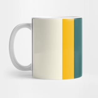 Green and yellow stripes Mug